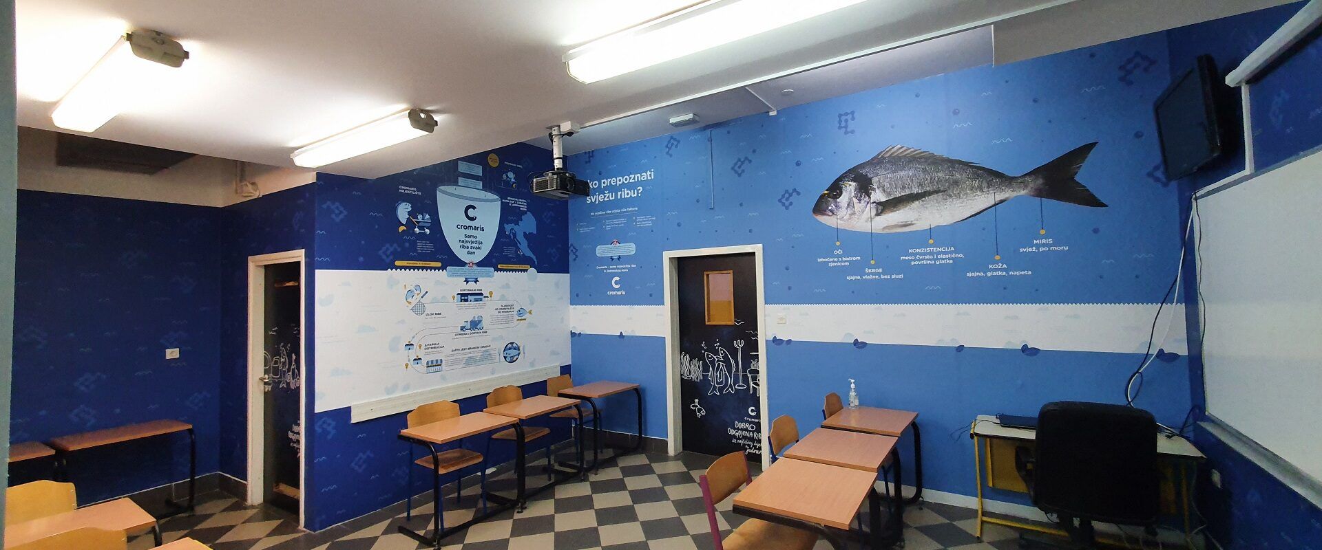 Oslikavanje učionice Ugostiteljsko-turističkog Učilišta u Zagrebu