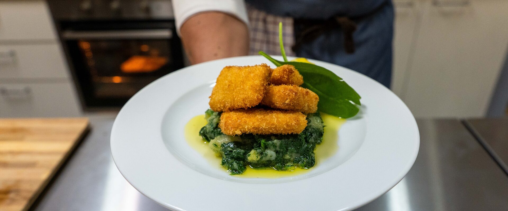 Fish nuggets od brancina sa špinatom